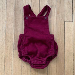 Vintage style corduroy baby romper sz 6-12M